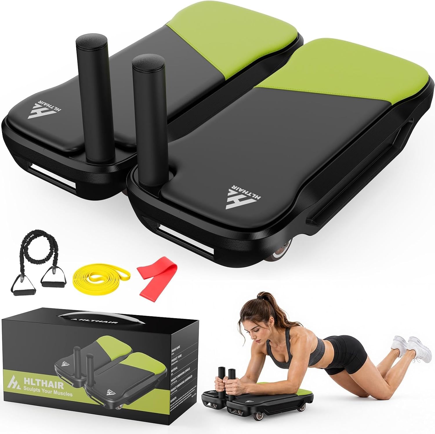 Ab Roller Wheel With Elbow Support - Trenażer do ćwiczeń mięśni brzucha z