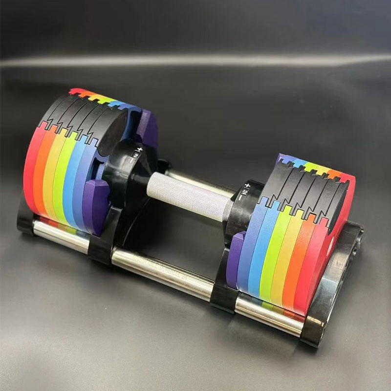 Adjustable Dumbbell Pair 40Kg - Wielokolorowy Zestaw Regulowanych Hantli, Krok Regulacji