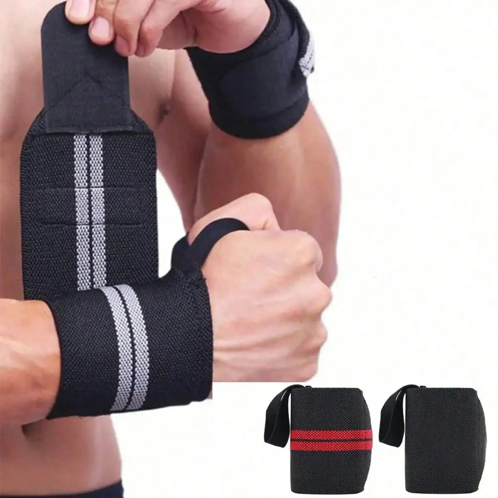 Wrist Wraps Weightlifting Support - 2 szt. elastycznych opasek na nadgarstki,