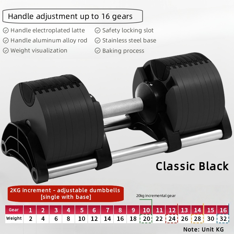 Adjustable Dumbbell Pair 40Kg - Regulowane hantle domowe szybkozłączne hantle szybki