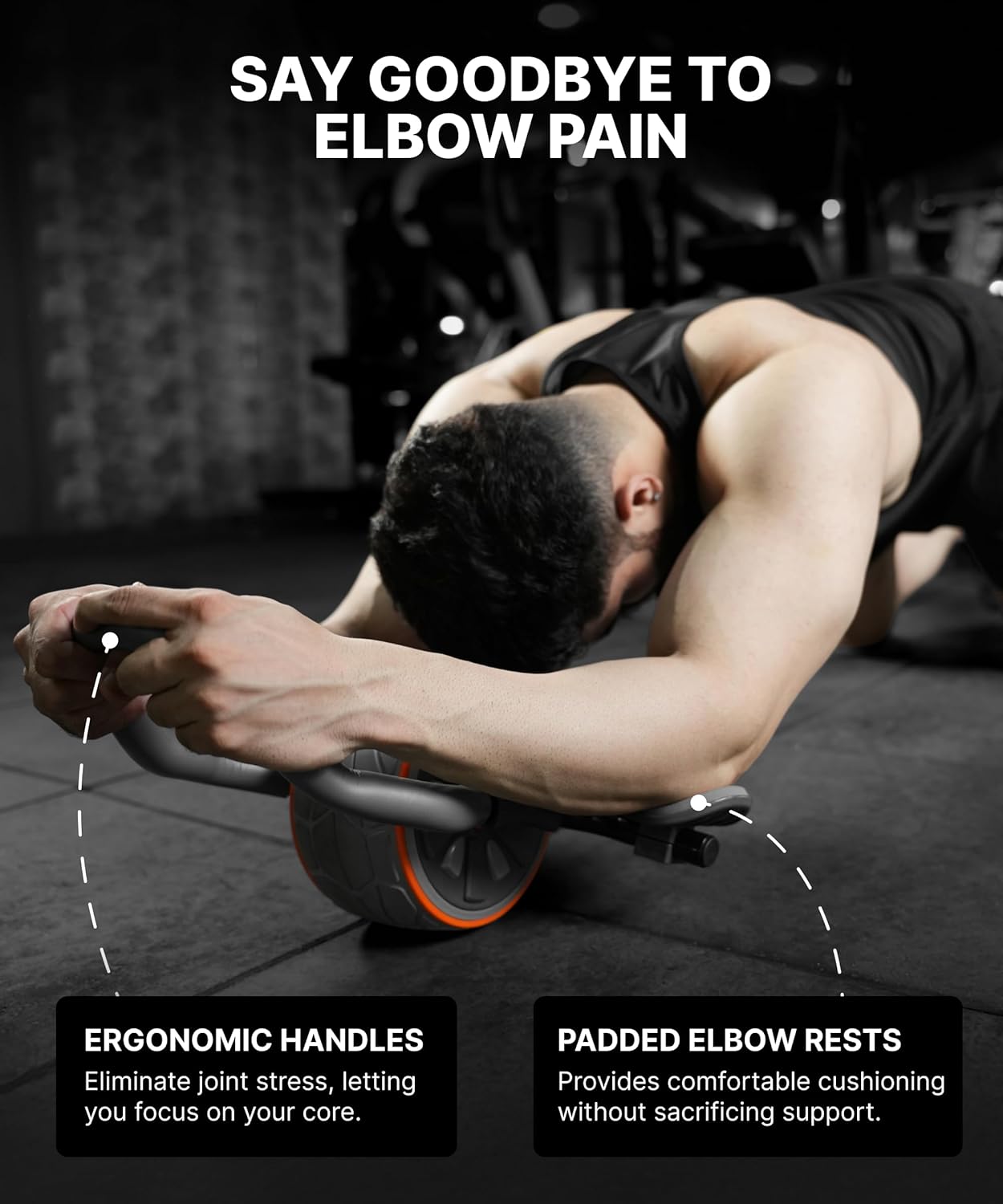 Kółko do ćwiczeń mięśni brzuch – Ab Roller Wheel With Elbow Support recenzja i cena
