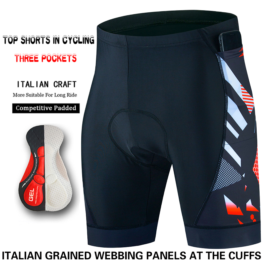 Trzy kieszonkowe spodenki rowe – Padded Cycling Shorts 5D Gel recenzja i cena